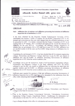 Govt. Notification for Govt. Institute Fees