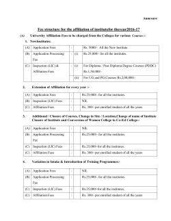 Fee Structure
