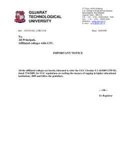 GTU Circular for Anti-Ragging Committee