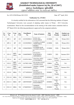 UFM Notification No. : 07/2014