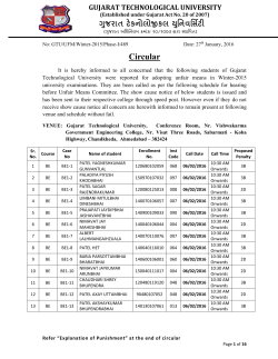UFM Hearing of students caught in Winter Exam - 2015