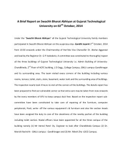 A Brief Report on Swachh Bharat Abhiyan at Gujarat Technological University on 02nd October, 2014
