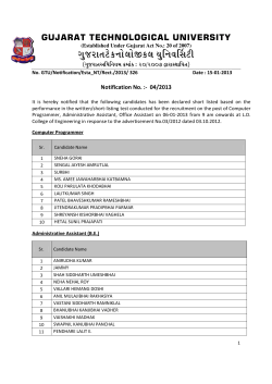 Circular for Skill Test & Personal Interview adv.no 03/2012 dated 03/10/2012 (Exam held on 06-01-2013).