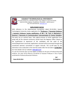 Employment Notice For Teaching Staff.