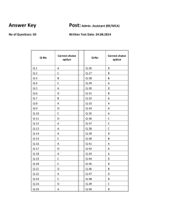 Admin. Assistant (BE/MCA)