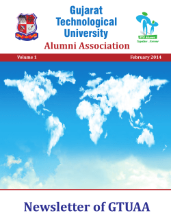 News Letter for GTU Alumni Association