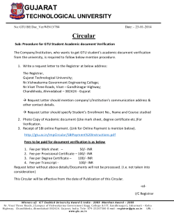 Procedure for GTU Student Academic document Verification