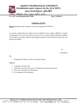Notification No. 28/2013 Regarding Submission of Migration Certificate to the Institutes.