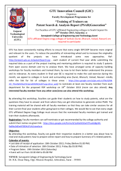 Patent Search Analysis Report (PSAR)Generation at Surat