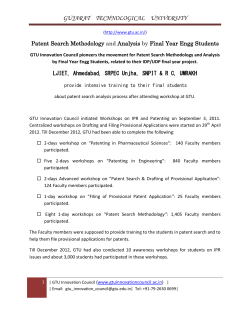 Patent Search Methodology and Analysis by Final Year Engg Students of LJIT