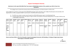 Submission of soft copies IDPs/UDPs/Final Year projects of BE/DE/MCA students of the academic year 2012-13