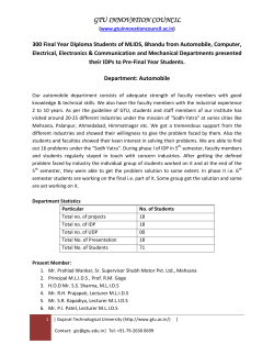 300 Final Year Diploma Students of MLIDS, Bhandu from Automobile, Computer, Electrical, Electronics Communication and Mechanical Departments presented their IDPs to Pre-Final Year Students