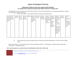 Submission of IDPs for Final Year Students