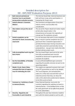 Guidelines for final year project examination 2013 of Diploma Eng students