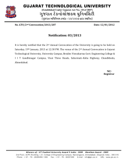 Notification: 03/2013 Convocation