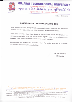 Invitation for 3rd convocation-2014