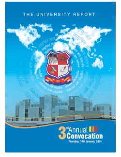 The University Report of 3rd Annual Convocation 16 Jan 2014