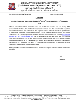 To collect Degree and Diploma Certificate of 2nd and 3rd Convocation before 15thSeptember 2015