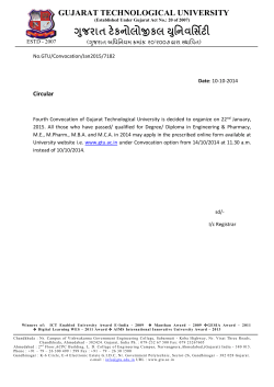 Important Instruction for Fourth Convocation