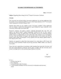 Student Photo Change Instruction for the Institute in the 5th Convocation Last Date is 30-11-2015