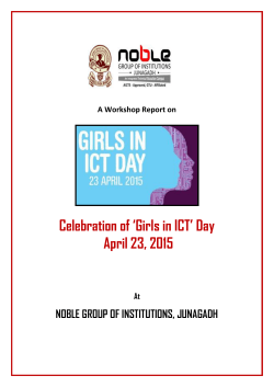 Open Source Technology Club of Noble Group of Institutions, Junagadh has celebrated International Day of &lsquo;Girls in ICT&rsquo; (Information and Communication Technology)