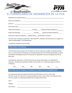 El Formulario de Membresia de la PTA