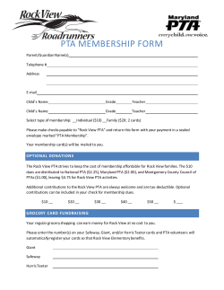 PTA Membership Form - in English