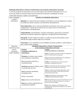 Strands of Mathematical Proficiency and CCSS Mathematical Practices (Spanish)