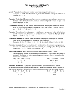 Grade 5 Math Vocab MP 4