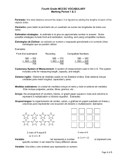 Grade 4 Math Vocabulary