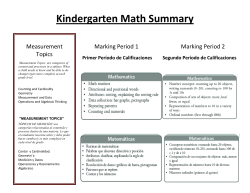 Kindergarten Math