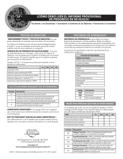 How to read my child's progress report - Spanish (final)