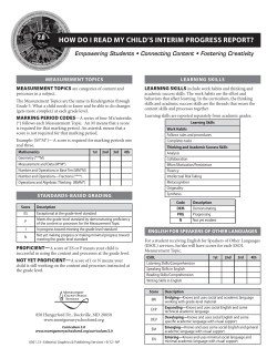 How to read my child's progress report - English