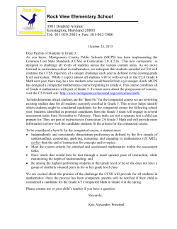 Here is the Grade 3 Parent Information Letter for the Compacted Math 4/5 Course
