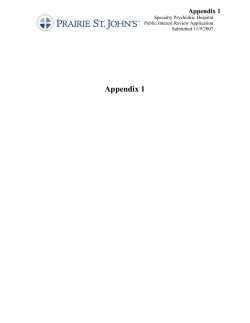 Appendix 1 - Factors Driving Investment in Medical Facilities