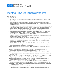 Menthol Flavored Tobacco Products: Full Citations (PDF)
