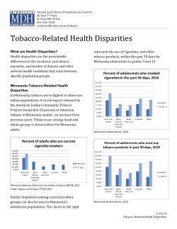 Tobacco-Related Health Disparities