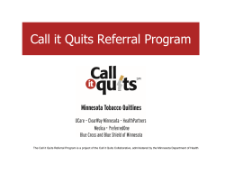 A resource for training staff about the Call it Quits Referral Program (PDF)