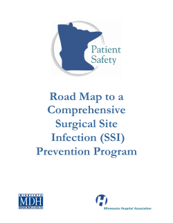 Road Map to a Comprehensive Surgical Site Infection (SSI) Prevention Program (PDF: 535KB/8 pages)