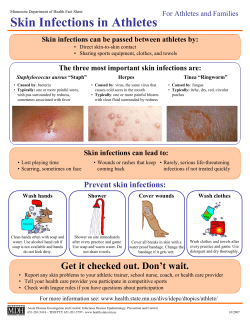 Skin Infections: Information for Athletes and Families (PDF: 106KB/1 page)