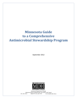 Minnesota Guide to a Comprehensive Antimicrobial Stewardship Program (PDF: 373KB/28 pages)
