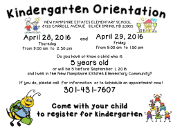 Kindergarten Orientation Flyer (English and Spanish)