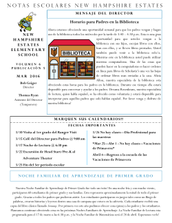 March Newsletter Spanish