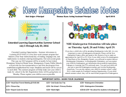 April Newsletter 2016
