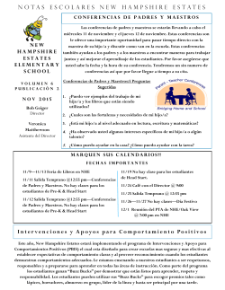 Nov 2015 Newsletter spanish