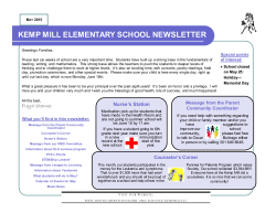 Kemp Mill Family Newsletter - May 2015