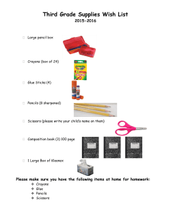 Supply List for Third 2015-16