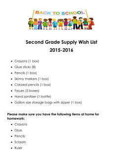 Supply List for Second 2015-16