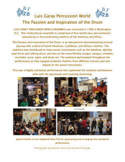 Luis Garay Percussion World Cultural Arts Assembly