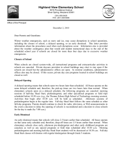 Highland View ES emergency plans 122010